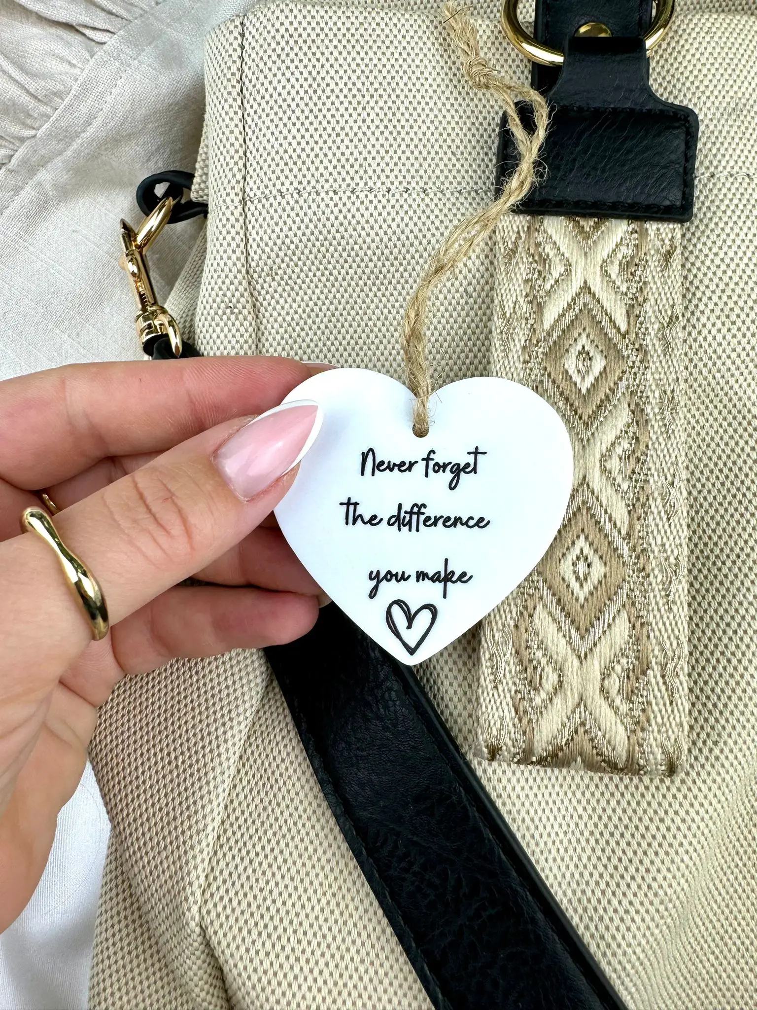 'Never Forget the Difference You Make' Cute Ornament - Image 1