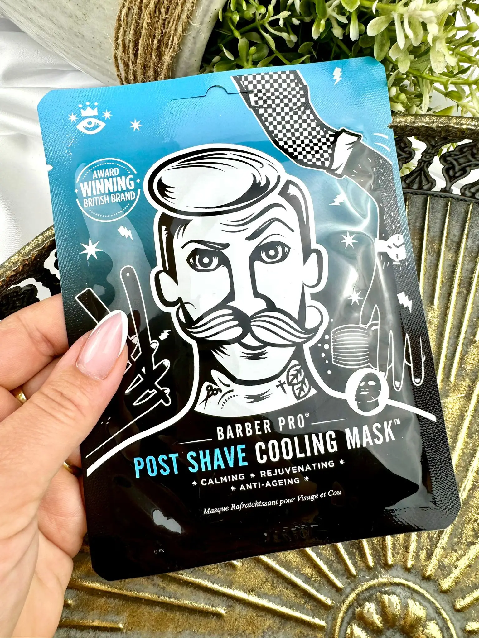 Barber Pro Post Shave Cooling Mask, calming and rejuvenating - Image 1