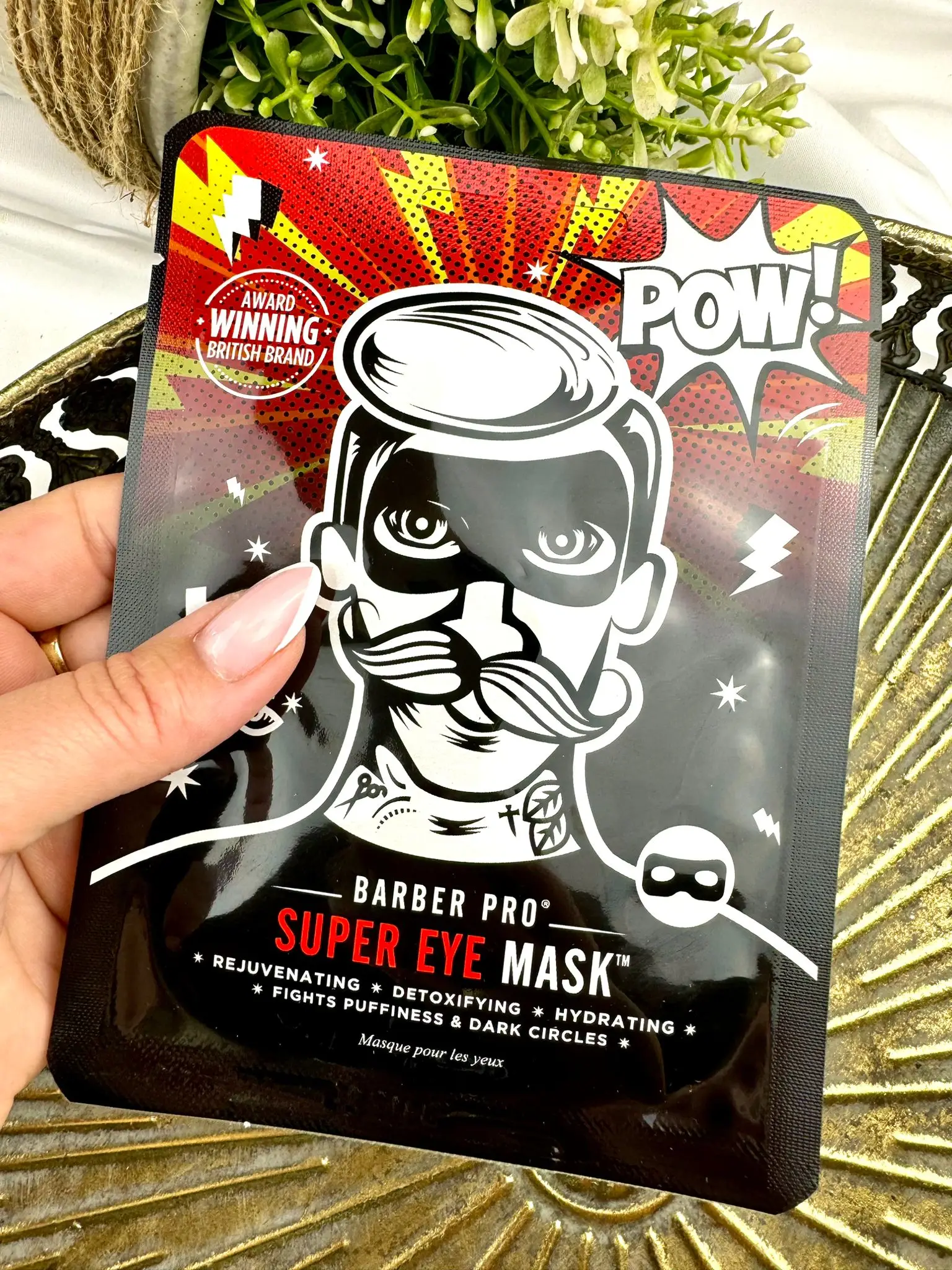 Barber Pro Super Eye Mask, quick fix for tired or puffy looking eyes. Relaxing, Hydrating, Soothing, Detoxifying and Rejuvenating - Image 1