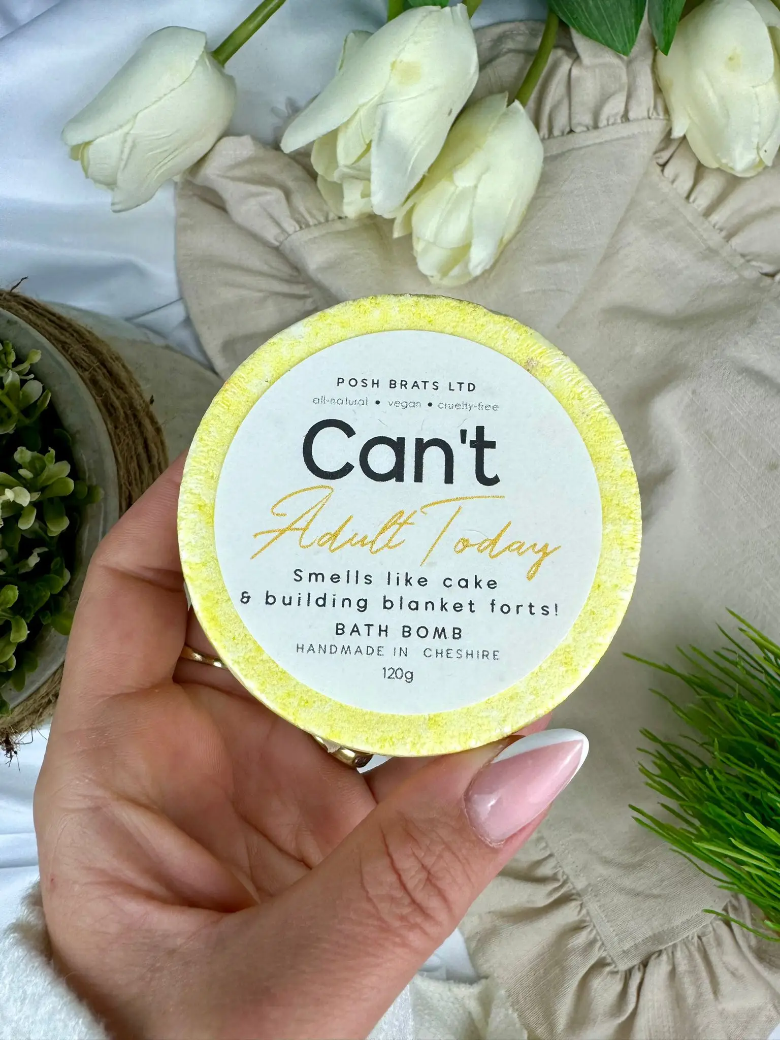 Bath Bomb 'Can't Adult Today' - because we all need a break sometimes :) handmade with love and 100% vegan - Image 1