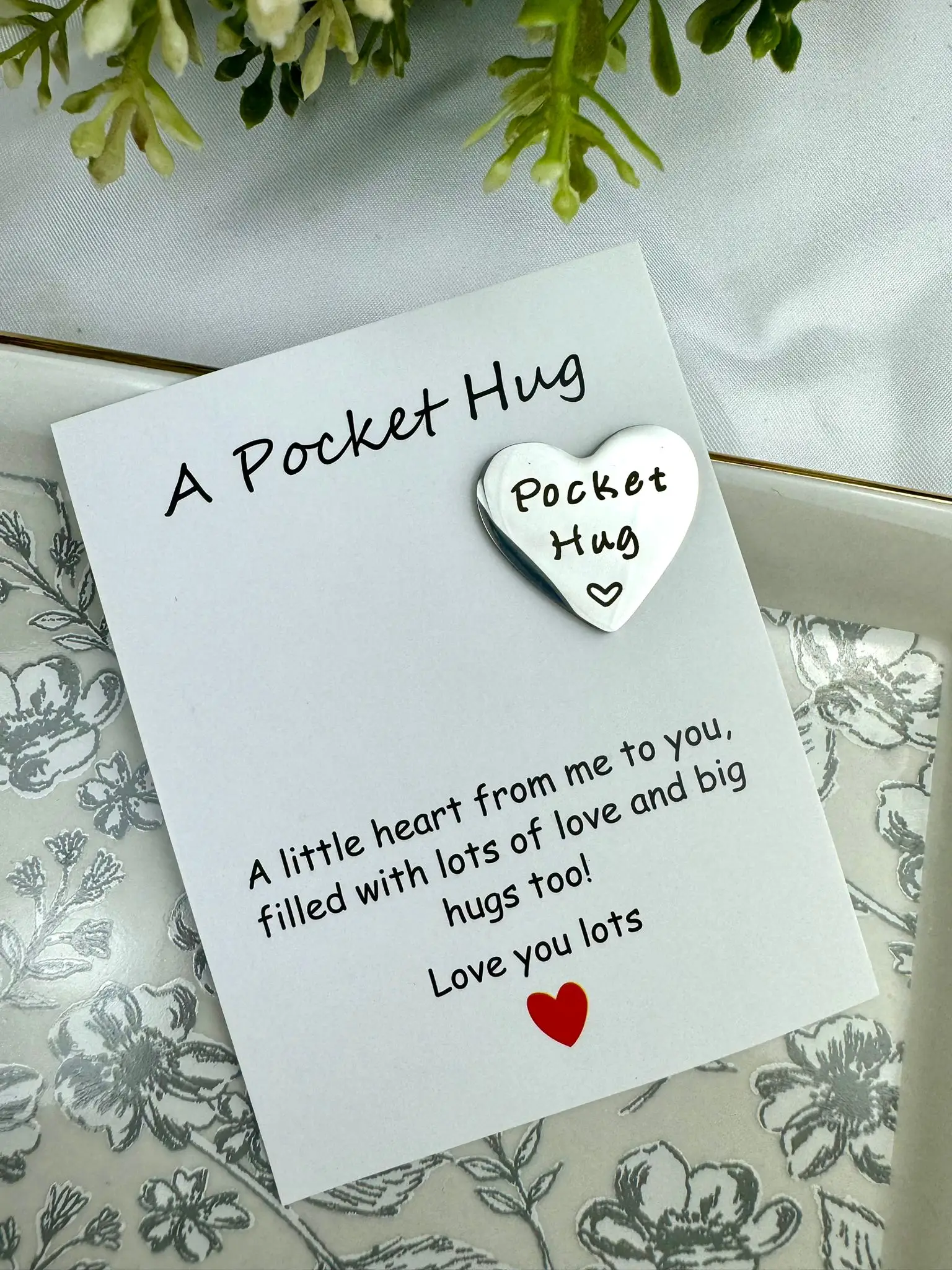 Metal Pocket Hug with a heartfelt message for your loved one - Image 1