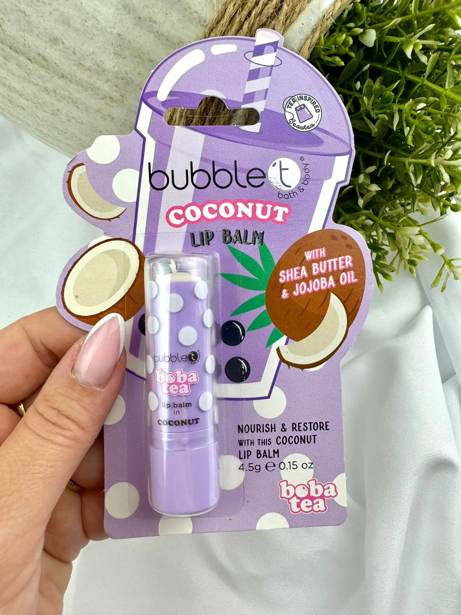 Coconut Lip Balm enriched with Shea Butter and Jojoba Oil is a perfect solution for dry, cracked or chapped lips. - Image 1