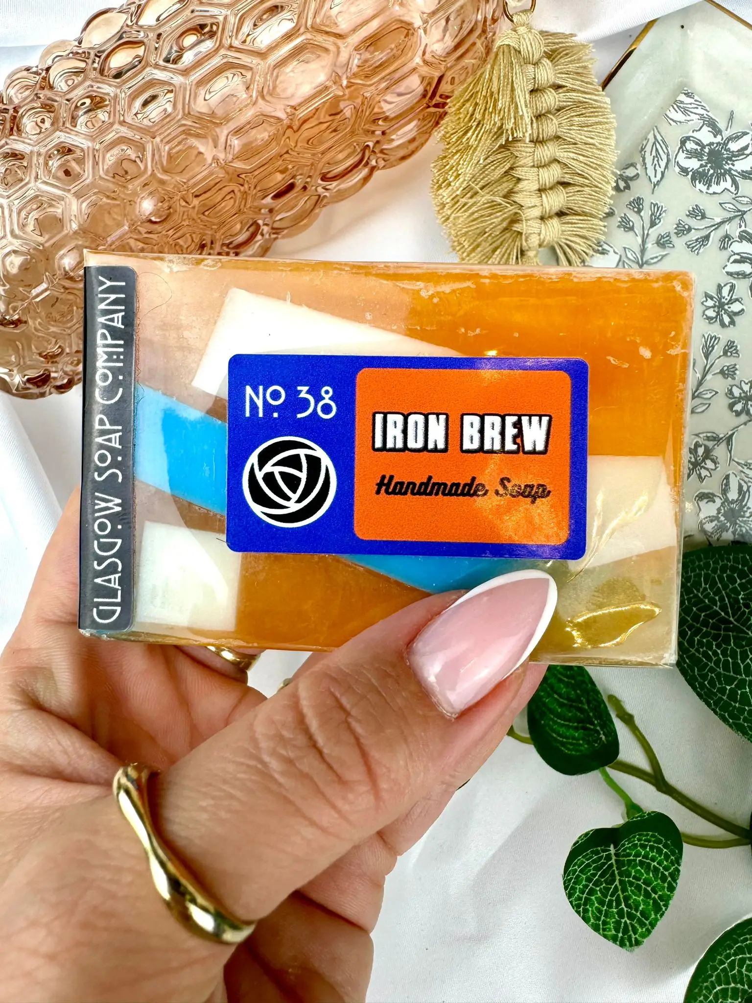 Iron Brew Handmade Soap 120g, with fusion of tangy citrus and sweet aromas - Image 1